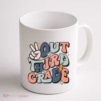 Groovy Last Day Of School 3rd Grade Peace Out Third Grade Coffee Mug thumb 1