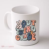 Groovy Last Day Of School 3rd Grade Peace Out Third Grade Coffee Mug thumb 0