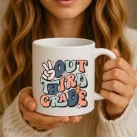 Groovy Last Day Of School 3rd Grade Peace Out Third Grade Coffee Mug thumb 3