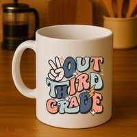 Groovy Last Day Of School 3rd Grade Peace Out Third Grade Coffee Mug thumb 4