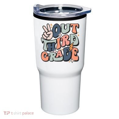 Groovy Last Day Of School 3rd Grade Peace Out Third Grade Tumbler
