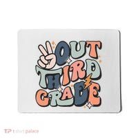 Groovy Last Day Of School 3rd Grade Peace Out Third Grade Mousepad thumb 0