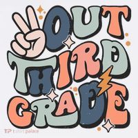 Groovy Last Day Of School 3rd Grade Peace Out Third Grade Mousepad thumb 1