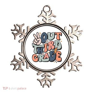 Groovy Last Day Of School 3rd Grade Peace Out Third Grade Ornament