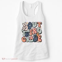 Groovy Last Day Of School 3rd Grade Peace Out Third Grade Women's Tank Top thumb 0