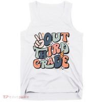 Groovy Last Day Of School 3rd Grade Peace Out Third Grade Tank Top thumb 0