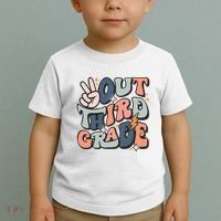 Groovy Last Day Of School 3rd Grade Peace Out Third Grade Toddler T-Shirt thumb 2