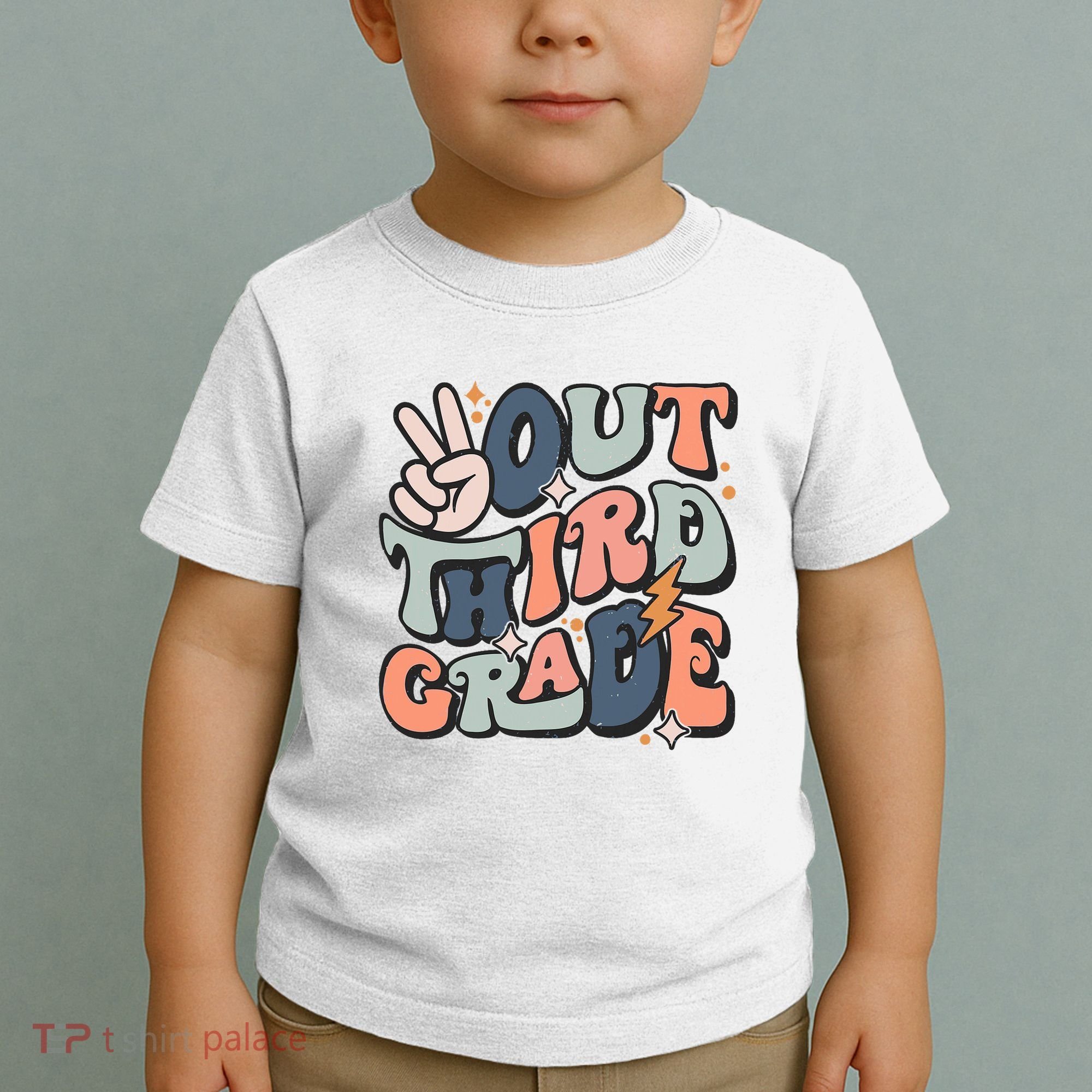 Groovy Last Day Of School 3rd Grade Peace Out Third Grade Toddler T-Shirt