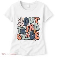 Groovy Last Day Of School 3rd Grade Peace Out Third Grade Women's T-Shirt thumb 0