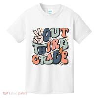 Groovy Last Day Of School 3rd Grade Peace Out Third Grade Kids T-Shirt thumb 0