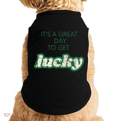 Get Lucky Design For Saint Patricks Day S S Girl Doggie Tank