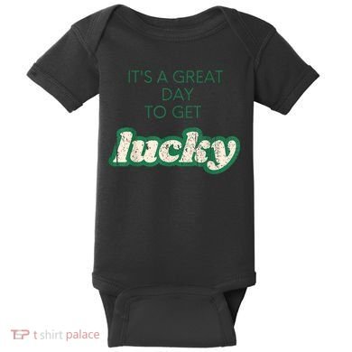 Get Lucky Design For Saint Patricks Day S S Girl Baby Bodysuit