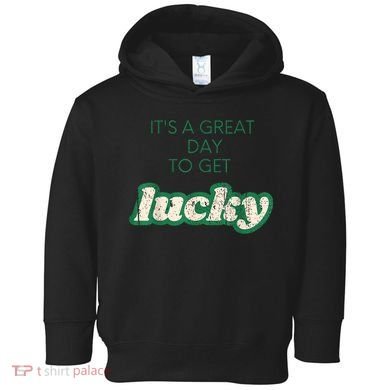Get Lucky Design For Saint Patricks Day S S Girl Toddler Hoodie