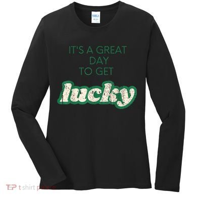 Get Lucky Design For Saint Patricks Day S S Girl Women's Long Sleeve Shirt
