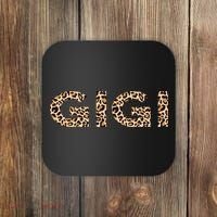 Gigi Leopard For Grandma Christmas Mothers Day Gift Coaster thumb 0