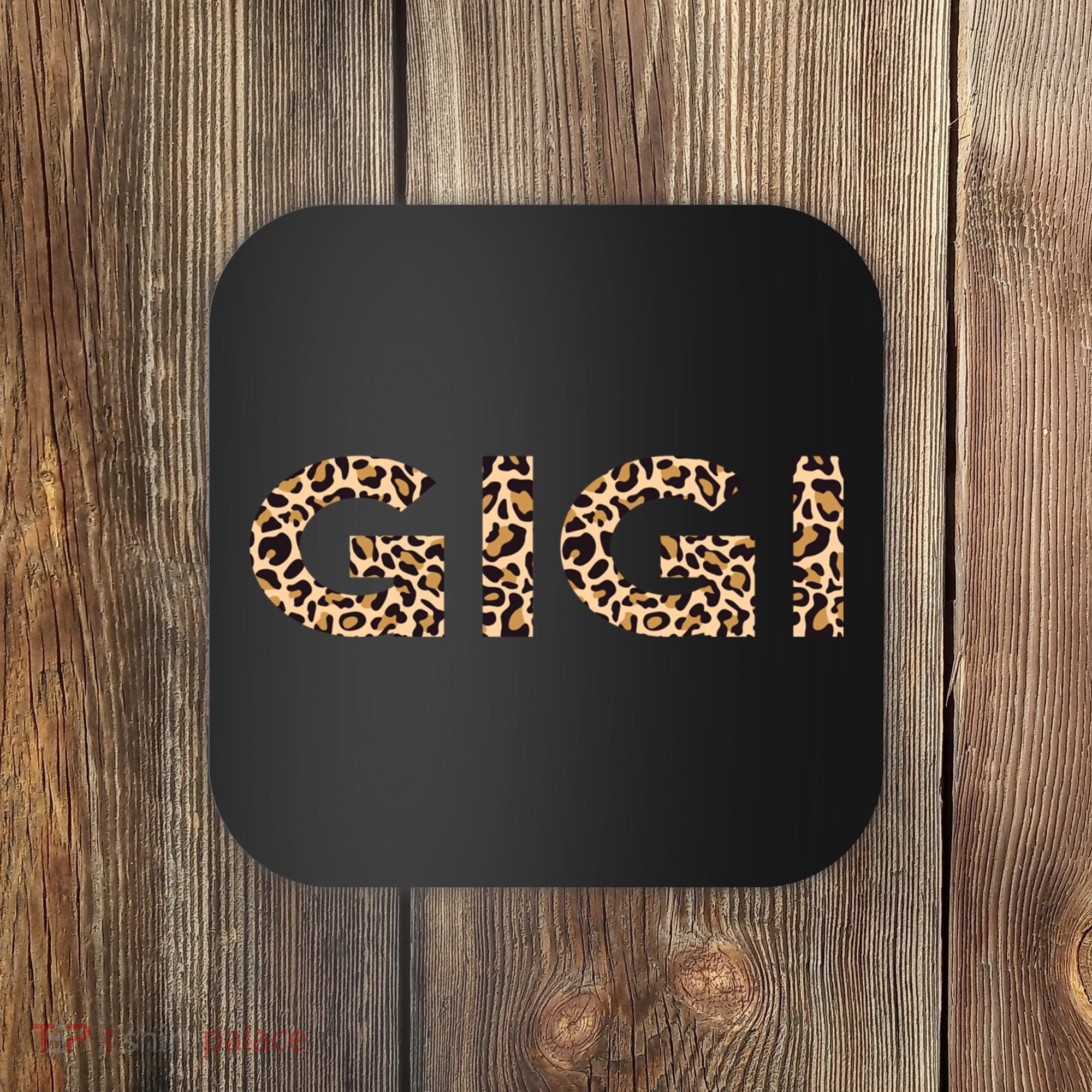 Gigi Leopard For Grandma Christmas Mothers Day Gift Coaster
