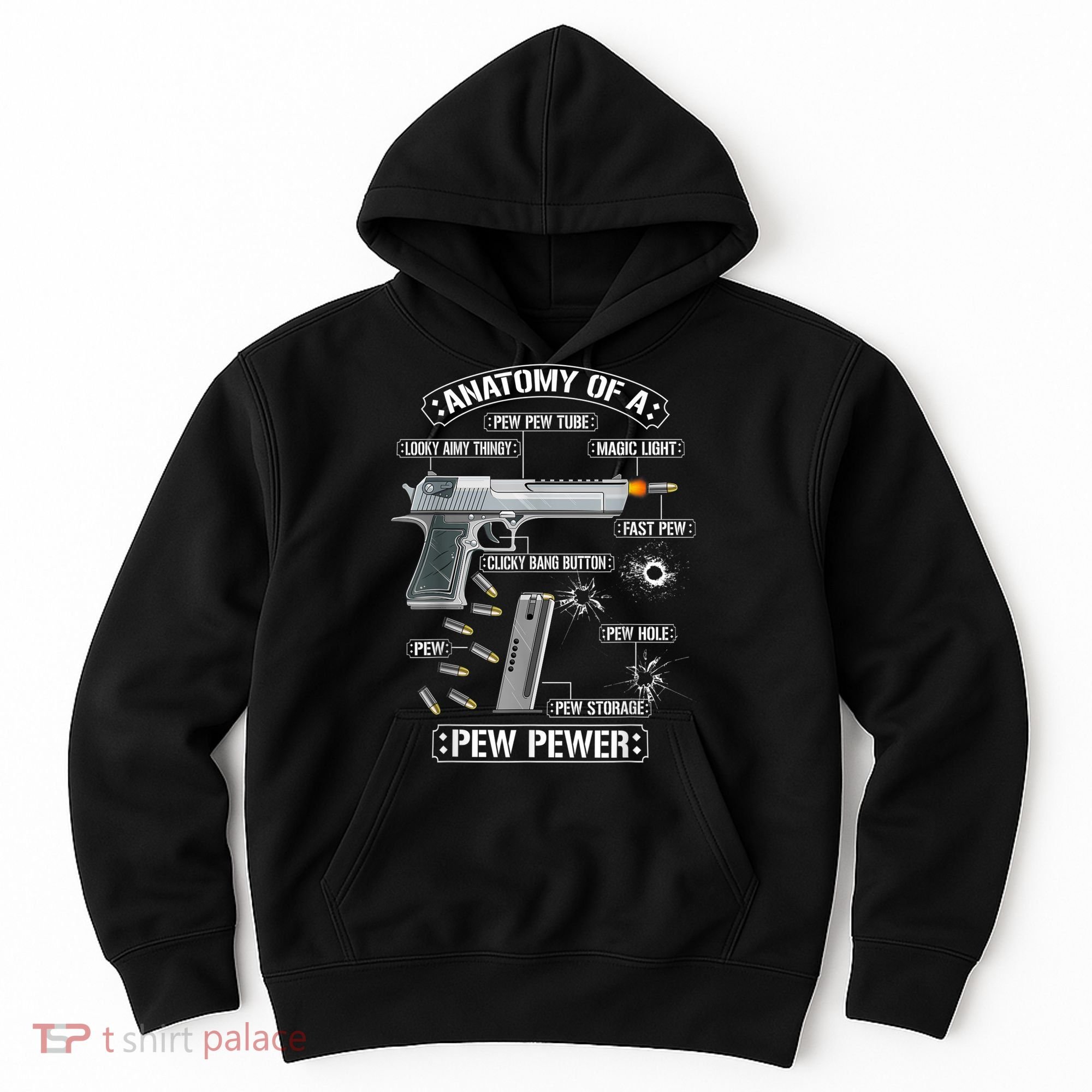 Gun Lovers Funny Amendment Meme Anatomy Of A Pew Pewer Hoodie