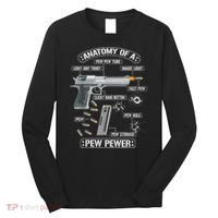 Gun Lovers Funny Amendment Meme Anatomy Of A Pew Pewer Long Sleeve Shirt thumb 0