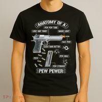 Gun Lovers Funny Amendment Meme Anatomy Of A Pew Pewer T-Shirt thumb 3