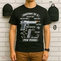 Gun Lovers Funny Amendment Meme Anatomy Of A Pew Pewer T-Shirt thumb 6