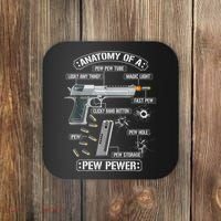 Gun Lovers Funny Amendment Meme Anatomy Of A Pew Pewer Coaster thumb 0