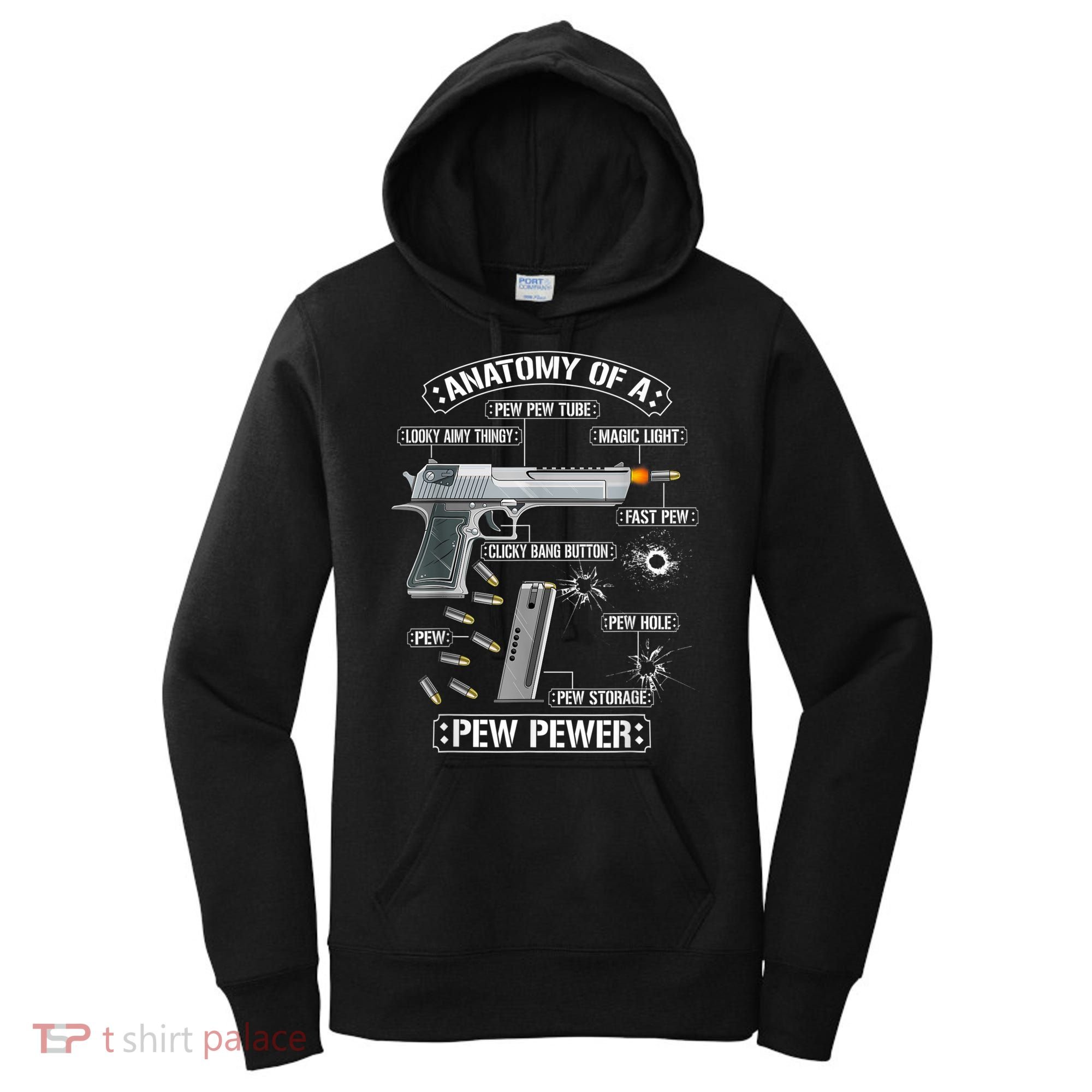 Gun Lovers Funny Amendment Meme Anatomy Of A Pew Pewer Women's Hoodie