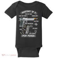 Gun Lovers Funny Amendment Meme Anatomy Of A Pew Pewer Baby Bodysuit thumb 0
