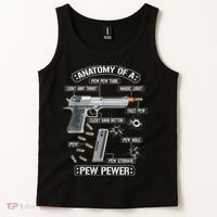 Gun Lovers Funny Amendment Meme Anatomy Of A Pew Pewer Tank Top thumb 2
