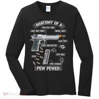 Gun Lovers Funny Amendment Meme Anatomy Of A Pew Pewer Women's Long Sleeve Shirt thumb 0