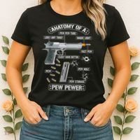Gun Lovers Funny Amendment Meme Anatomy Of A Pew Pewer Women's T-Shirt thumb 2