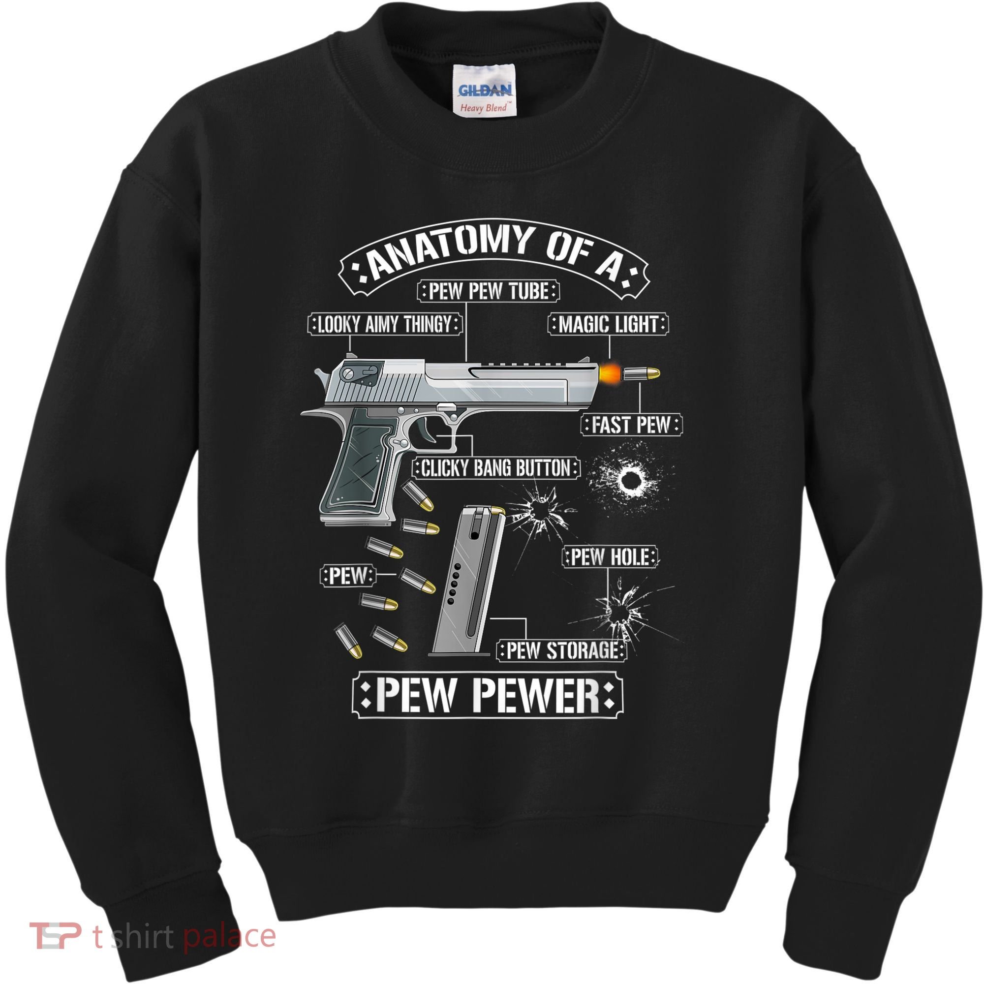 Gun Lovers Funny Amendment Meme Anatomy Of A Pew Pewer Kids Sweatshirt