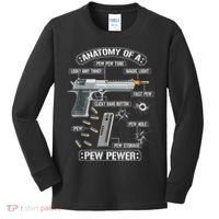 Gun Lovers Funny Amendment Meme Anatomy Of A Pew Pewer Kids Long Sleeve Shirt thumb 0