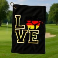 Germany Love Futbol Golf Towel thumb 1