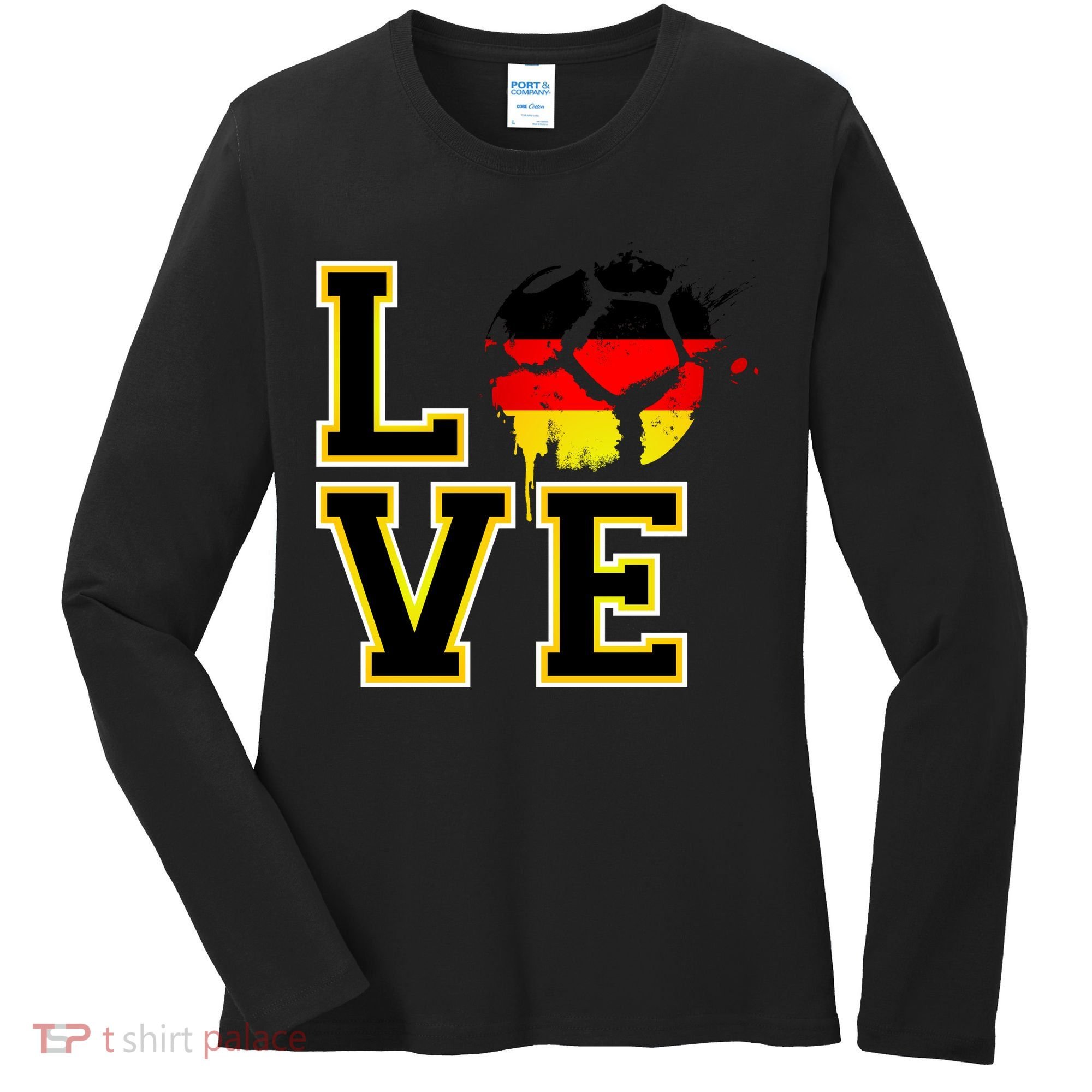 Germany Love Futbol Women's Long Sleeve Shirt
