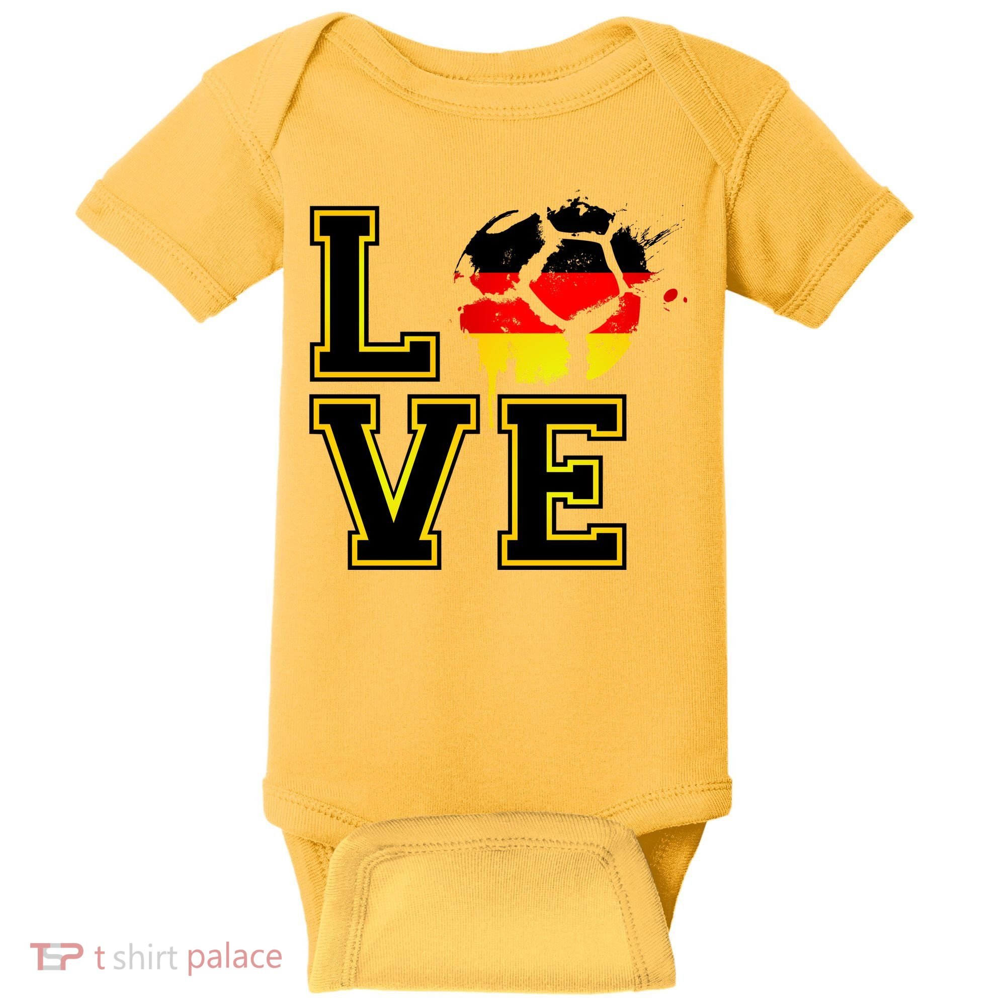 Germany Love Futbol Baby Bodysuit