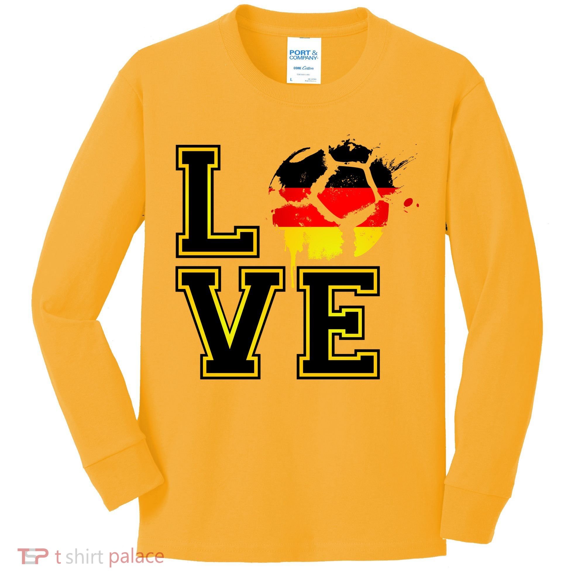 Germany Love Futbol Kids Long Sleeve Shirt