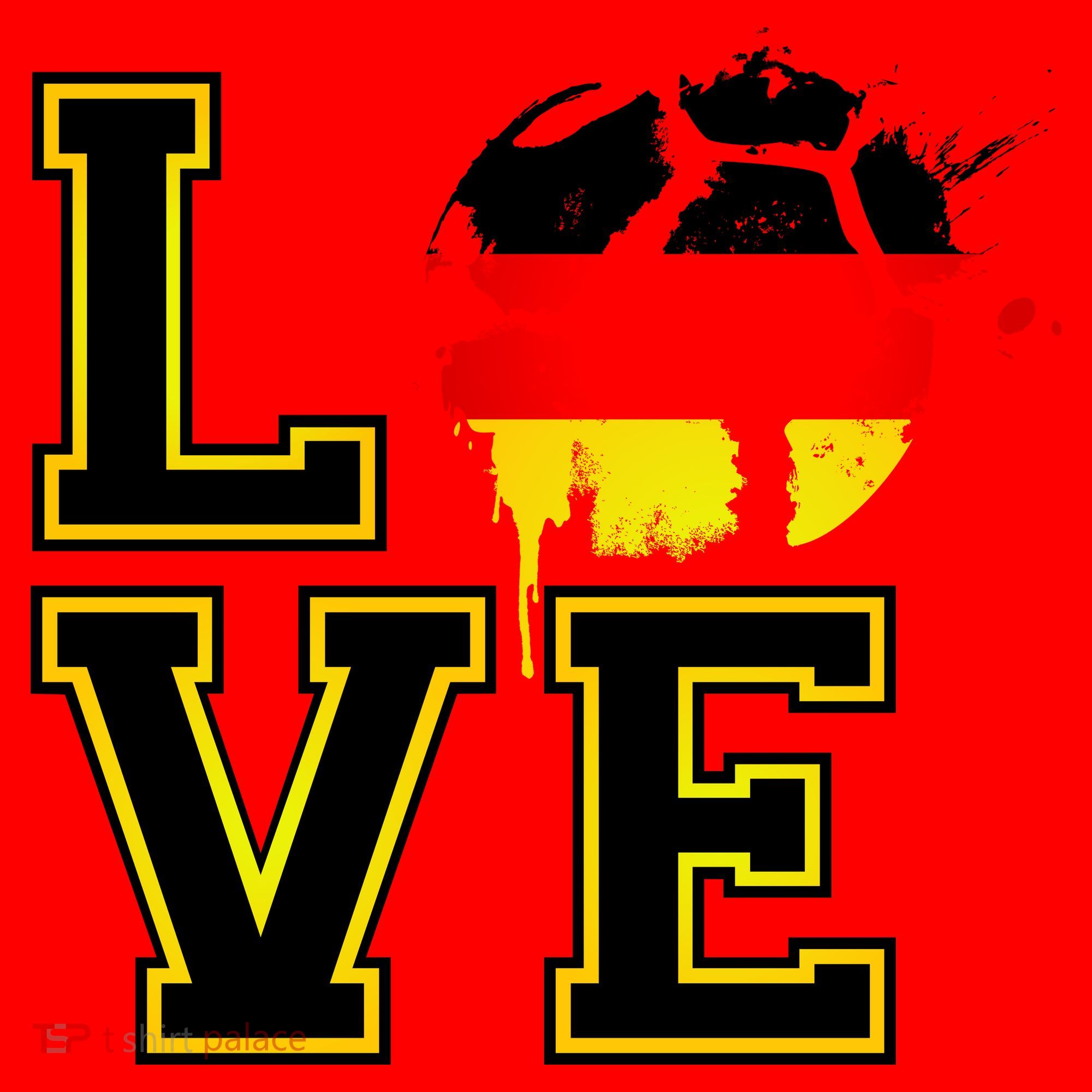 Germany Love Futbol Santa Hat