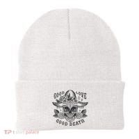 Good Love Good Death Skull Dia De Los Muertos Beanie thumb 0