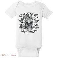 Good Love Good Death Skull Dia De Los Muertos Baby Bodysuit thumb 0