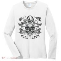 Good Love Good Death Skull Dia De Los Muertos Women's Long Sleeve Shirt thumb 0