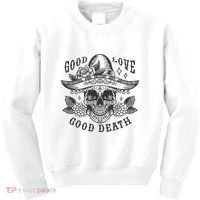 Good Love Good Death Skull Dia De Los Muertos Kids Sweatshirt thumb 0