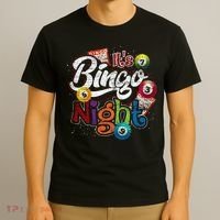 Gambling Lover Gift Its Bingo Night Funny Lottery Bingo T-Shirt thumb 3