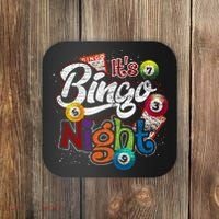 Gambling Lover Gift Its Bingo Night Funny Lottery Bingo Coaster thumb 0