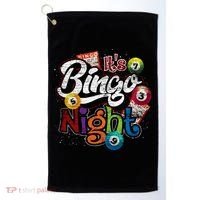 Gambling Lover Gift Its Bingo Night Funny Lottery Bingo Golf Towel thumb 0