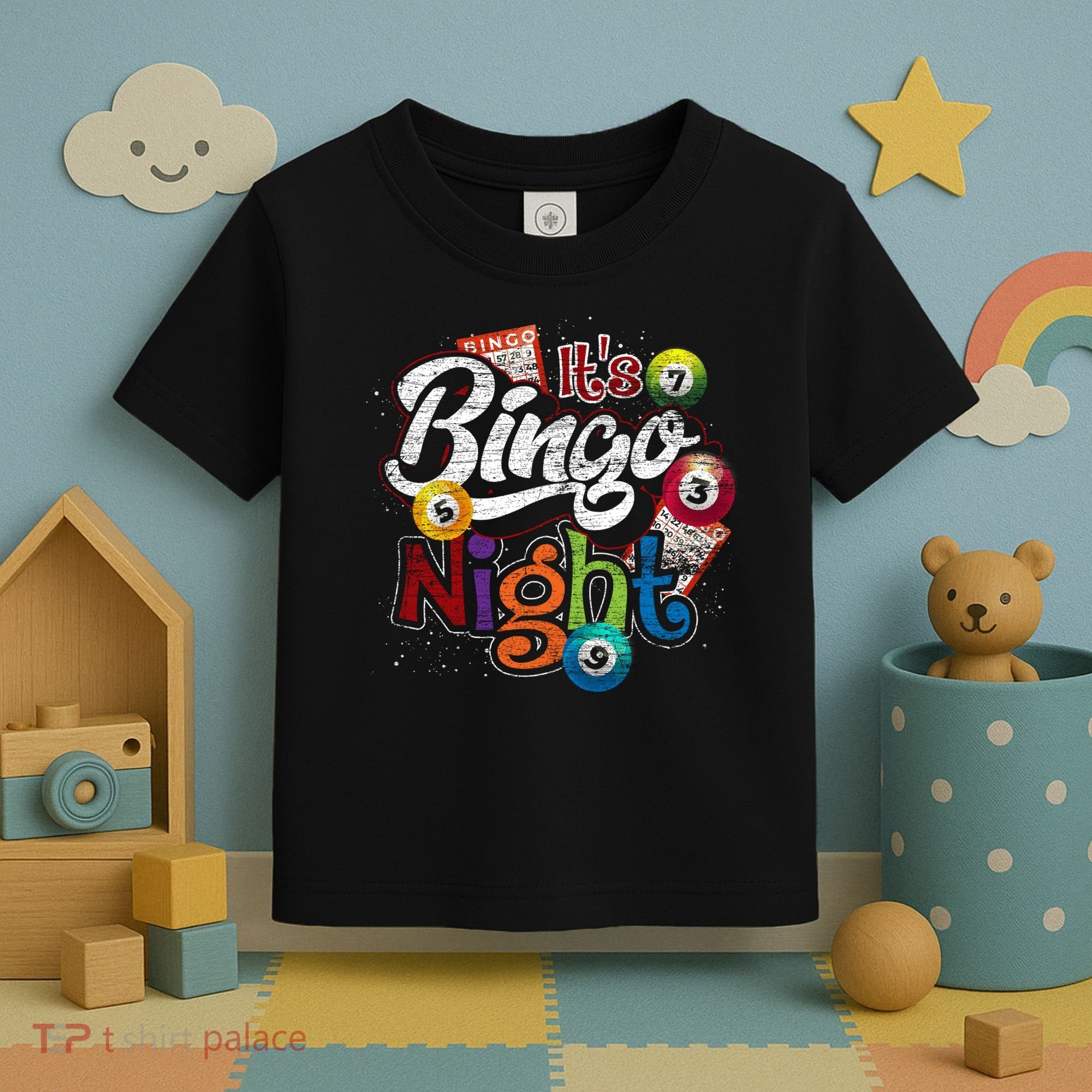 Gambling Lover Gift Its Bingo Night Funny Lottery Bingo Toddler T-Shirt