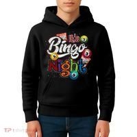 Gambling Lover Gift Its Bingo Night Funny Lottery Bingo Kids Hoodie thumb 4