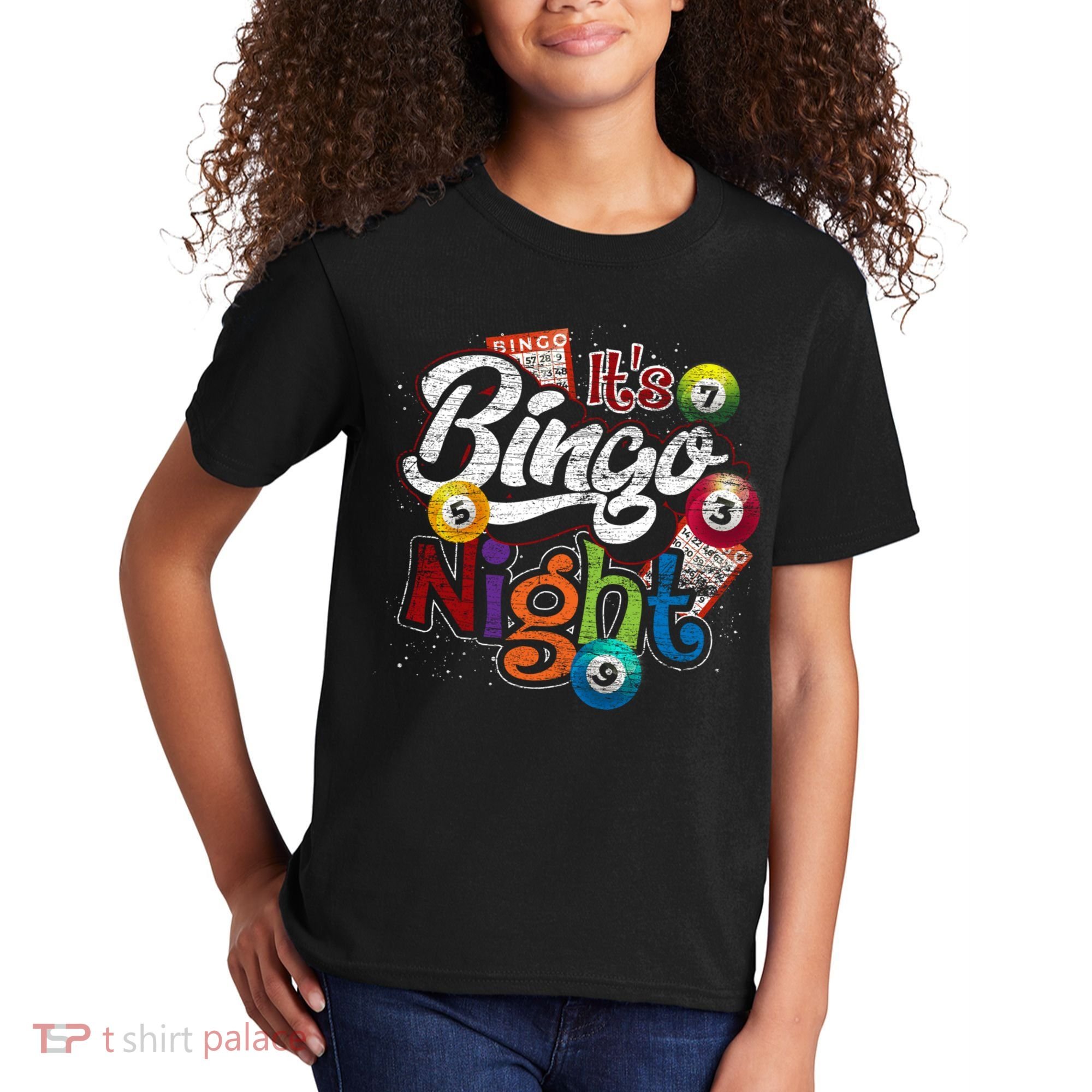 Gambling Lover Gift Its Bingo Night Funny Lottery Bingo Kids T-Shirt