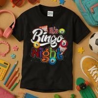 Gambling Lover Gift Its Bingo Night Funny Lottery Bingo Kids T-Shirt thumb 3