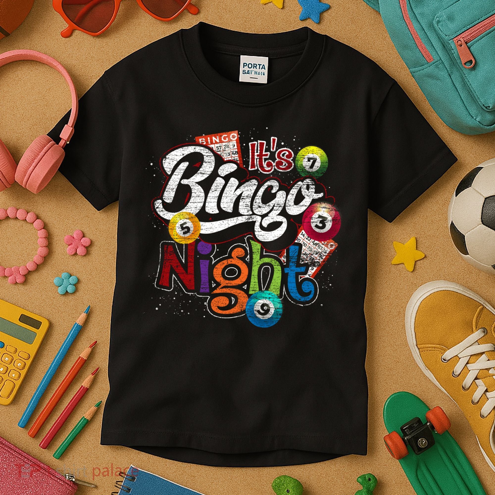 Gambling Lover Gift Its Bingo Night Funny Lottery Bingo Kids T-Shirt
