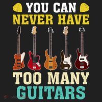 Guitar Lover Gift You Can Never Have Too Many Guitars Gift Golf Towel thumb 3